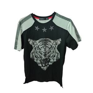 Hudson Outerwear T-shirt Men's Small Rhinestone Tiger‎